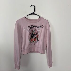 Ed Hardy Pink Graphic Women's Sweatshirt